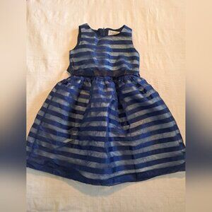 Blush by US Angels girls size 6X blue & silver sleeveless dress, EUC